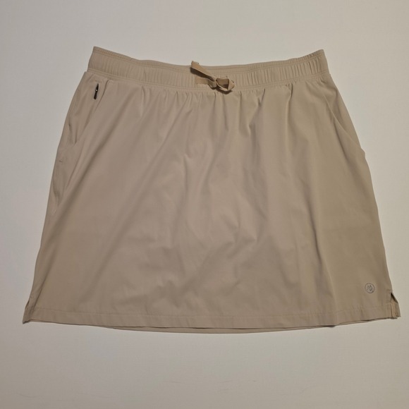 Cloudveil Pants - Cloudveil Active Athletic Skort Built-in Shorts Tan Beige Size Medium